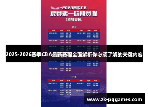 2025-2026赛季CBA最新赛程全面解析你必须了解的关键内容