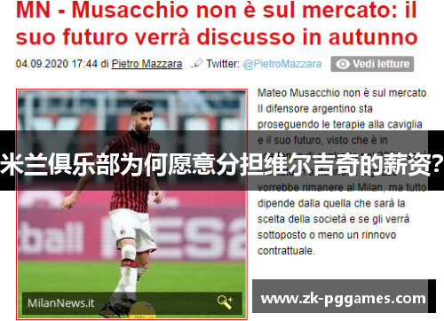 米兰俱乐部为何愿意分担维尔吉奇的薪资？