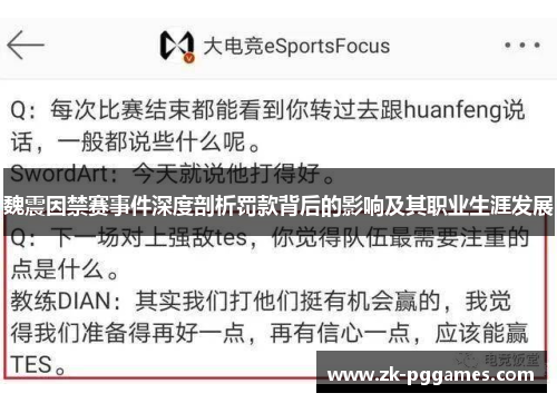 魏震因禁赛事件深度剖析罚款背后的影响及其职业生涯发展